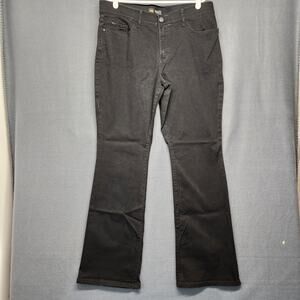 Lee Jeans Women 16 Black Mid Rise Bootcut Flex Motion Casual Stretch